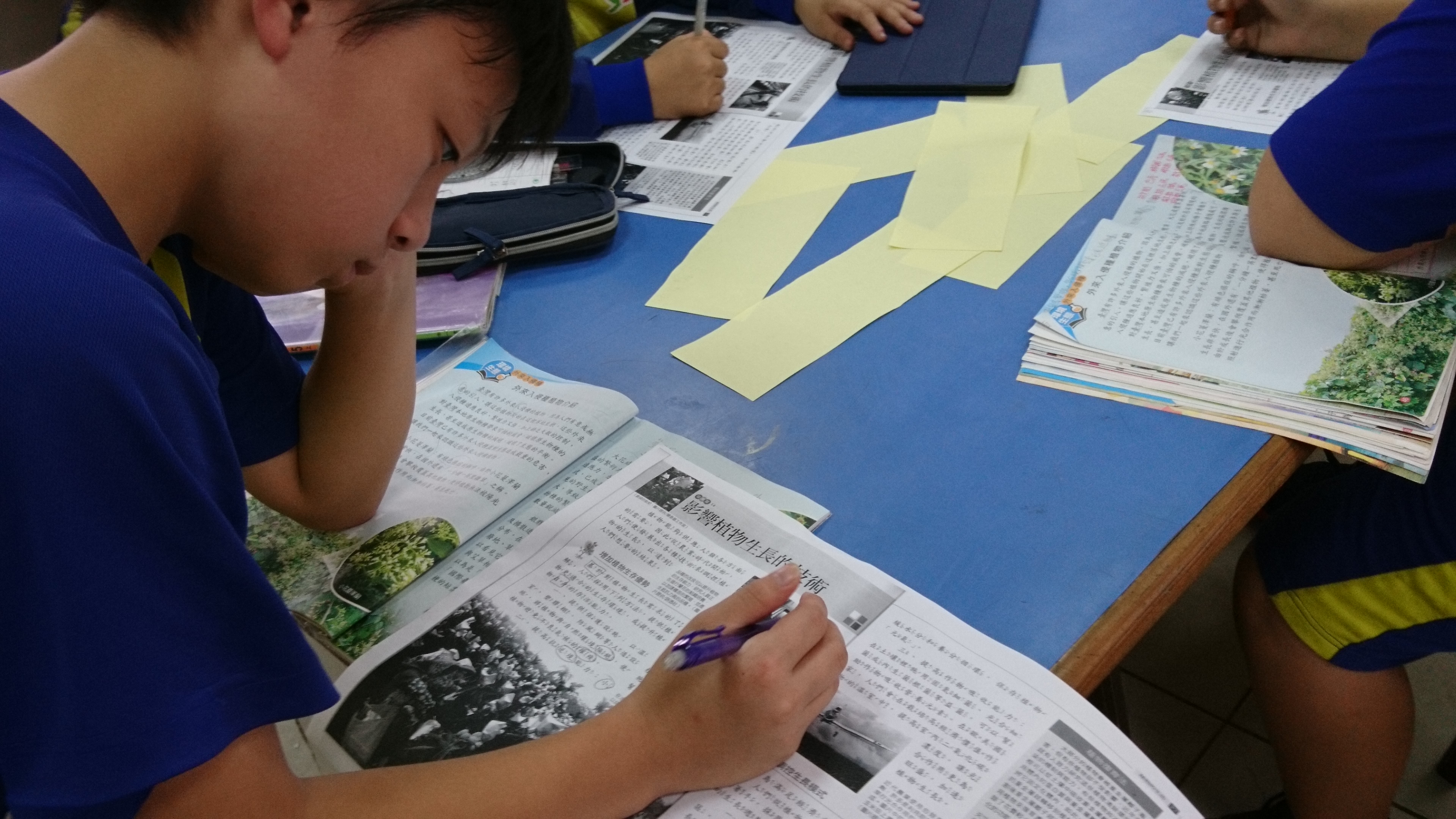 學生自行閱讀課文