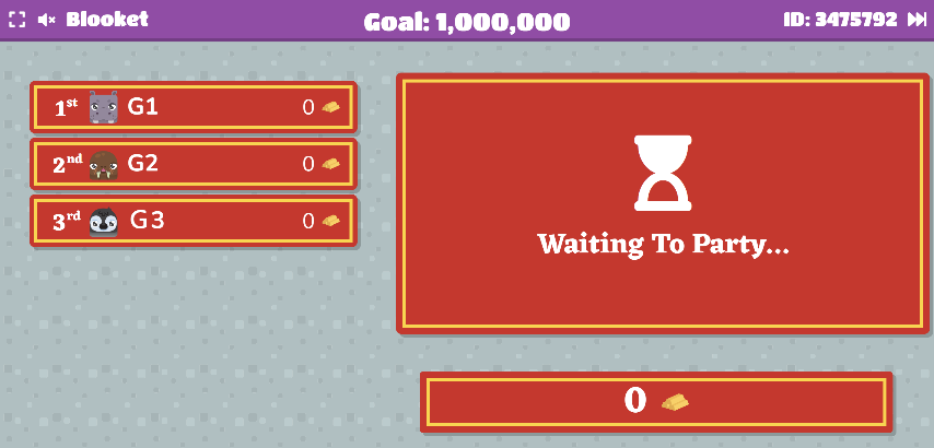 玩blooket時老師投影在電視的畫面